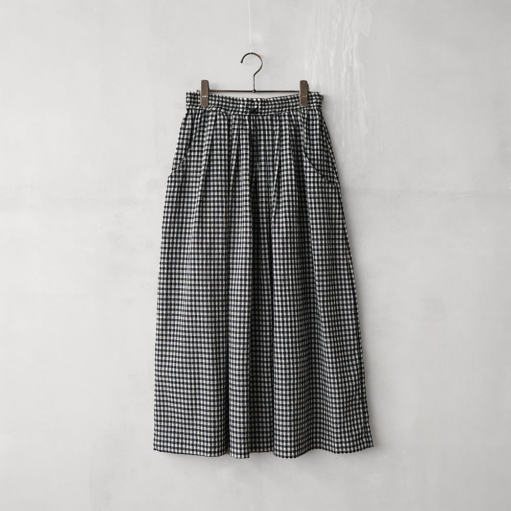 GINGHAM CHECK TUCK SKIRT – MANON ONLINESTORE