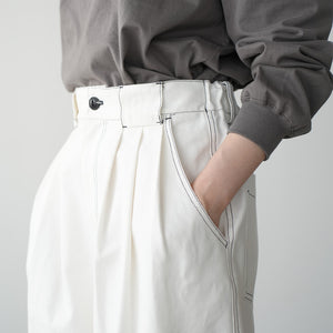 VINTAGE SERGE THREE TUCK WIDE PANTS