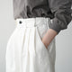 VINTAGE SERGE THREE TUCK WIDE PANTS