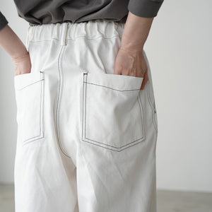 VINTAGE SERGE THREE TUCK WIDE PANTS