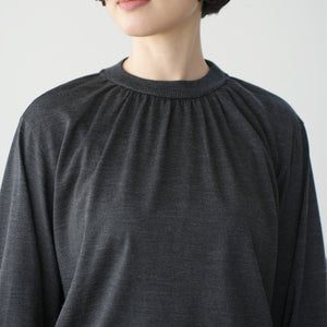 WOOL GATHER NECK LS TEE