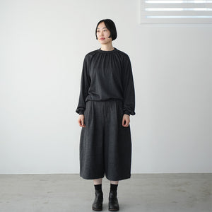 WOOL GATHER NECK LS TEE