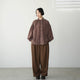 WOOL MIX THREE TUCK WIDE PANTS