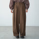 WOOL MIX THREE TUCK WIDE PANTS