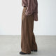 WOOL MIX THREE TUCK WIDE PANTS