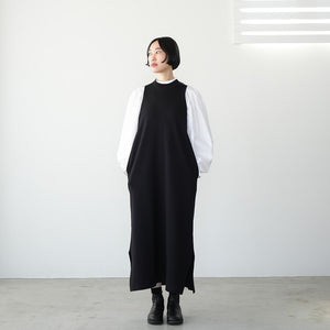 NO SLEEVE LONG KNIT ONEPIECE