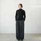 WOOL MIX THREE TUCK WIDE PANTS