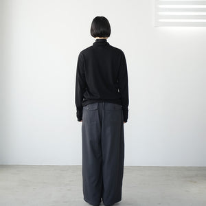 WOOL HI NECK LS TEE