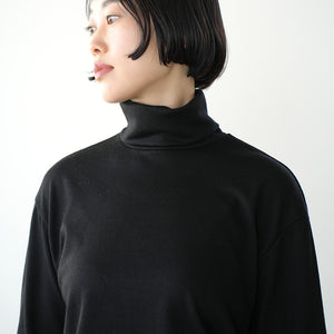 WOOL HI NECK LS TEE