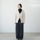 WOOL MIX THREE TUCK WIDE PANTS