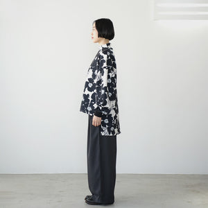 CARDBOARD KNIT LONG SLEEVE  MOC FLOWER TEE