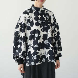CARDBOARD KNIT LONG SLEEVE  MOC FLOWER TEE
