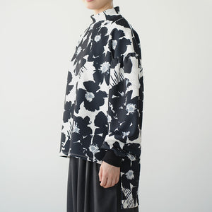 CARDBOARD KNIT LONG SLEEVE  MOC FLOWER TEE