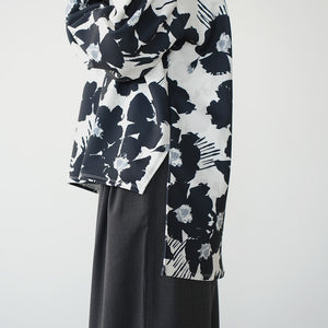 CARDBOARD KNIT LONG SLEEVE  MOC FLOWER TEE