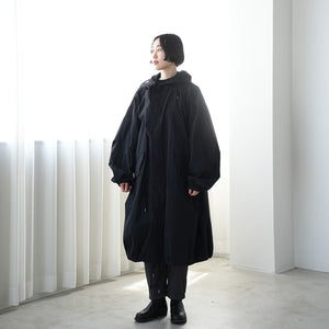 COTTON NYLON HOOD COAT