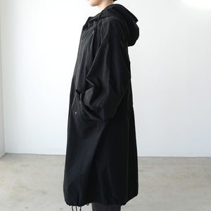 COTTON NYLON HOOD COAT