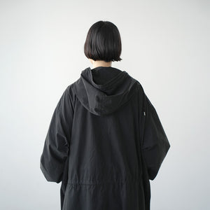 COTTON NYLON HOOD COAT