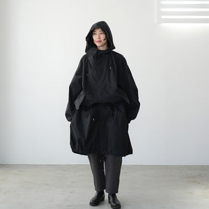 COTTON NYLON HOOD COAT