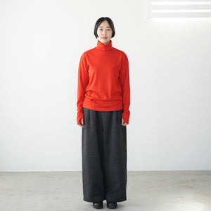 WOOL HI NECK LS TEE