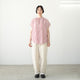 FRILL SLEEVE LINEN MIX STRIPE AMICAL SHT