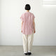 FRILL SLEEVE LINEN MIX STRIPE AMICAL SHT