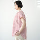 FRILL SLEEVE LINEN MIX STRIPE AMICAL SHT