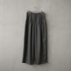 WOOL MIX THREE TUCK WIDE PANTS