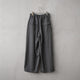 WOOL MIX THREE TUCK WIDE PANTS