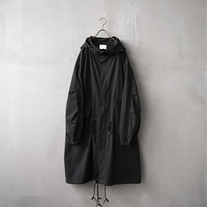 COTTON NYLON HOOD COAT
