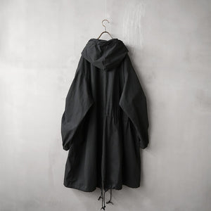 COTTON NYLON HOOD COAT