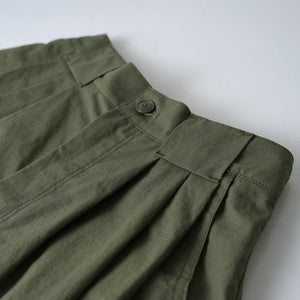 LIP CLOTH THREE TUCK WIDE PANTS