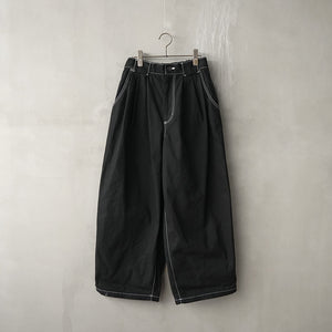 VINTAGE SERGE THREE TUCK WIDE PANTS