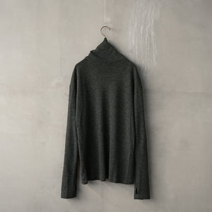 WOOL HI NECK LS TEE