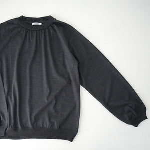 WOOL GATHER NECK LS TEE