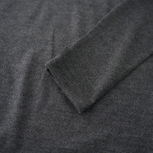 WOOL HI NECK LS TEE