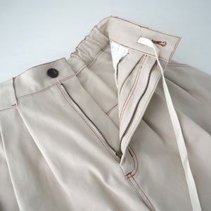 VINTAGE SERGE THREE TUCK WIDE PANTS