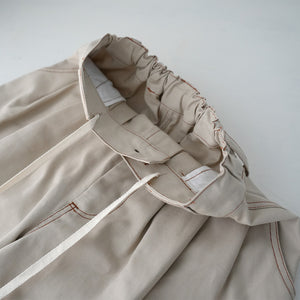 VINTAGE SERGE THREE TUCK WIDE PANTS