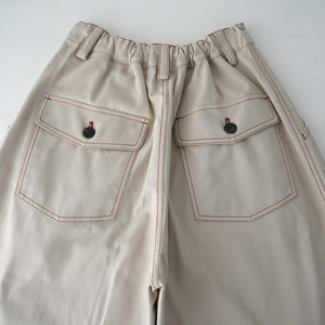 VINTAGE SERGE THREE TUCK WIDE PANTS
