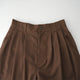 WOOL MIX THREE TUCK WIDE PANTS