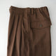 WOOL MIX THREE TUCK WIDE PANTS