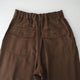 WOOL MIX THREE TUCK WIDE PANTS