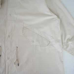COTTON NYLON HOOD COAT