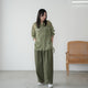 LIP CLOTH THREE TUCK WIDE PANTS