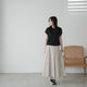 LIP CLOTH FLARE TUCK SKIRT
