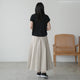 LIP CLOTH FLARE TUCK SKIRT