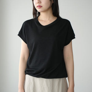 SUMMER WOOL FRENCHSLEEVE TEE