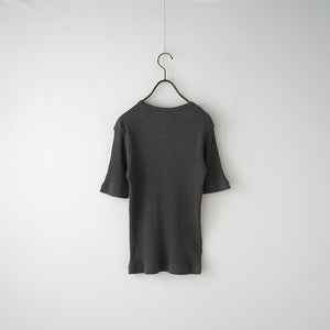 YAK/C HALF SLEEVE RIB TEE – MANON ONLINESTORE