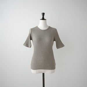 YAK/C HALF SLEEVE RIB TEE – MANON ONLINESTORE