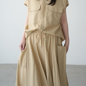 GATHER FLARE SKIRT