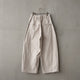 LIP CLOTH THREE TUCK WIDE PANTS
